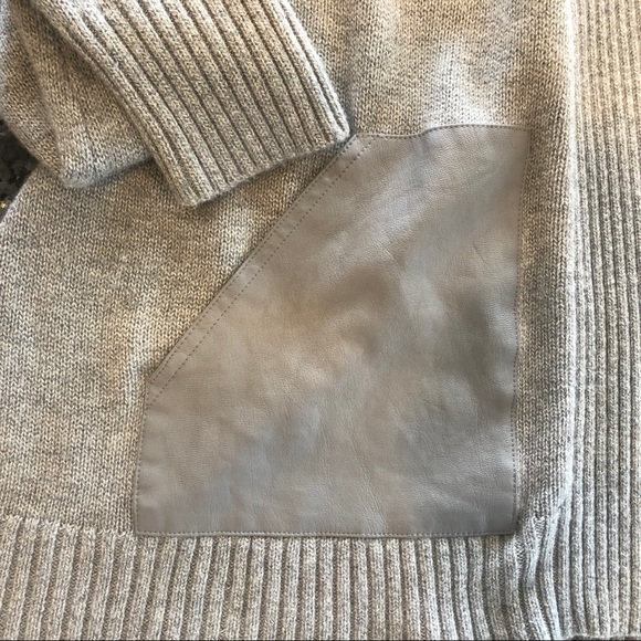 HP🎉Banana Republic Gray Faux Leather Cardigan - Picture 5 of 8